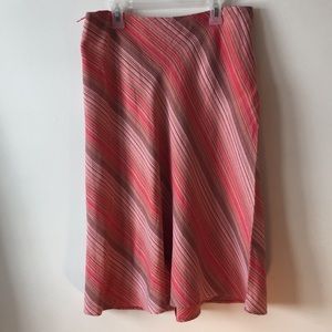 New York & Company Pink and Red A-Line Skirt